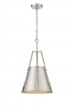  382-1S-SN-M382-12-SN - Luxor - 1 Light - 12 inch - Brushed Satin Nickel - Chain Hung - Mini Pendant