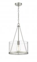  383-1S-SN-G383A-12CL - Marissa - 1 Light - 12 inch - Brushed Satin Nickel - Chain Hung - Mini Pendant