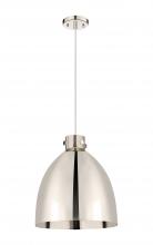  410-1PL-PN-M412-16PN - Newton Bell - 1 Light - 16 inch - Polished Nickel - Cord hung - Pendant