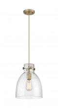  410-1PM-BB-G412-10SDY - Newton Bell - 1 Light - 10 inch - Brushed Brass - Cord hung - Pendant