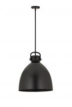  410-1SL-BK-M412-16BK - Newton Bell - 1 Light - 16 inch - Matte Black - Pendant