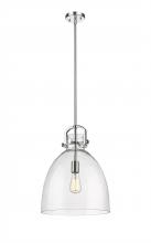  410-1SL-PN-G412-14CL - Newton Bell - 1 Light - 14 inch - Polished Nickel - Pendant