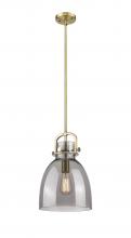  410-1SM-BB-G412-10SM - Newton Bell - 1 Light - 10 inch - Brushed Brass - Mini Pendant