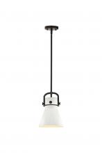  410-1SS-BK-M411-8W - Newton Cone - 1 Light - 8 inch - Matte Black - Mini Pendant