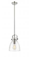  410-1SS-PN-G412-8SDY - Newton Bell - 1 Light - 8 inch - Polished Nickel - Mini Pendant