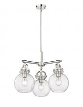  410-3CR-PN-G410-7SDY - Newton Sphere - 3 Light - 21 inch - Polished Nickel - Pendant