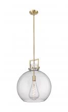  411-1SL-BB-G410-16SDY - Newton Sphere - 1 Light - 16 inch - Brushed Brass - Pendant