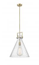  411-1SL-BB-G411-16SDY - Newton Cone - 1 Light - 16 inch - Brushed Brass - Cord hung - Pendant