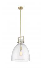  411-1SL-BB-G412-14SDY - Newton Bell - 1 Light - 14 inch - Brushed Brass - Pendant