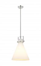  411-1SL-PN-G411-14WH - Newton Cone - 1 Light - 14 inch - Polished Nickel - Cord hung - Pendant