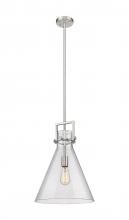  411-1SL-SN-G411-14SDY - Newton Cone - 1 Light - 14 inch - Brushed Satin Nickel - Cord hung - Pendant