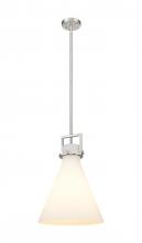  411-1SL-SN-G411-14WH - Newton Cone - 1 Light - 14 inch - Brushed Satin Nickel - Cord hung - Pendant