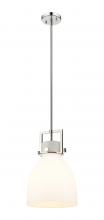  411-1SM-PN-G412-10WH - Newton Bell - 1 Light - 10 inch - Polished Nickel - Mini Pendant