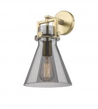  411-1W-BB-G411-8SM - Newton Cone - 1 Light - 8 inch - Brushed Brass - Sconce