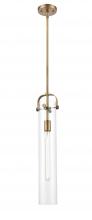  413-1SS-BB-G413-1S-4CL - Pilaster - 1 Light - 4 inch Glass - Brushed Brass - Pendant