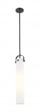  413-1SS-BK-G413-1S-4WH - Pilaster - 1 Light - 4 inch Glass - Matte Black - Pendant