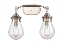  414-2W-SN-6CL-LED - Genesis - 2 Light - 18 inch - Satin Nickel - Bath Vanity Light