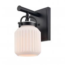  416-1W-BK-G416-6WH - Latreille - 1 Light - 6 inch - Matte Black - Sconce