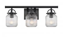  416-3W-BK-G416-6SDY - Latreille - 3 Light - 22 inch - Matte Black - Bath Vanity Light