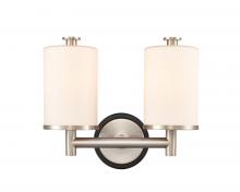  418-2W-BSN-W-LED - Marlowe - 2 Light - 14 inch - Black Satin Nickel - Bath Vanity Light