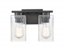  419-2W-BK-CL-LED - Juneau - 2 Light - 11 inch - Matte Black - Bath Vanity Light