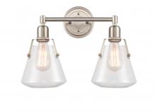  422-2W-SN-7CL - Luna - 2 Light - 18 inch - Satin Nickel - Bath Vanity Light