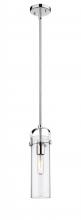 Innovations Lighting 423-1S-PC-4CL-LED - Pilaster - 1 Light - 12 inch Long Glass - Polished Chrome - Stem hung - Mini Pendant