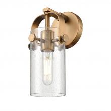  423-1W-BB-G423-7SDY - Pilaster - 1 Light - 7 inch Long Glass - Brushed Brass - Sconce