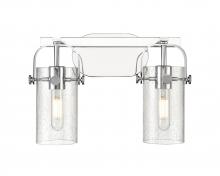  423-2W-PC-G423-7SDY - Pilaster - 2 Light - 15 inch - Polished Chrome - Bath Vanity Light