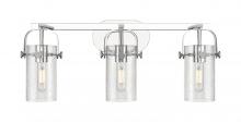  423-3W-PC-G423-7SDY - Pilaster - 3 Light - 24 inch - Polished Chrome - Bath Vanity Light