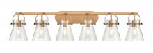  423-6W-BB-G411-6SDY - Pilaster II Cone - 6 Light - 46 inch - Brushed Brass - Bath Vanity Light