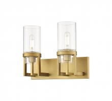  426-2W-BB-G426-8CL - Utopia - 2 Light - 15 inch - Brushed Brass - Bath Vanity Light