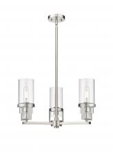  426-3CR-SN-G426-8CL - Utopia - 3 Light - 22 inch - Satin Nickel - Pendant