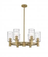  434-6CR-BB-G434-7DE - Crown Point - 6 Light - 24 inch - Brushed Brass - Chandelier