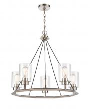  441-5CH-BSN-CL-LED - Mila - 5 Light - 29 inch - Black Satin Nickel - Chain Hung - Chandelier