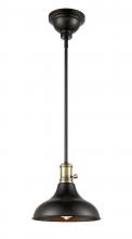  443SW-1S-BAB-M15BK-LED - Metro - 1 Light - 10 inch - Black Antique Brass - Cord hung - Pendant