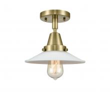 Innovations Lighting 447-1C-AB-G1-LED - Halophane - 1 Light - 9 inch - Antique Brass - Semi-Flush Mount