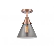  447-1C-AC-G43-LED - Cone - 1 Light - 8 inch - Antique Copper - Flush Mount