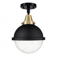  447-1C-BAB-HFS-84-BK-LED - Hampden - 1 Light - 9 inch - Black Antique Brass - Flush Mount