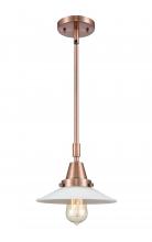 Innovations Lighting 447-1S-AC-G1-LED - Halophane - 1 Light - 9 inch - Antique Copper - Mini Pendant
