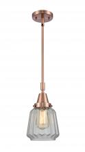  447-1S-AC-G142 - Chatham - 1 Light - 7 inch - Antique Copper - Mini Pendant