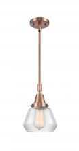  447-1S-AC-G172 - Fulton - 1 Light - 7 inch - Antique Copper - Mini Pendant