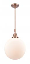  447-1S-AC-G201-12 - Beacon - 1 Light - 12 inch - Antique Copper - Mini Pendant