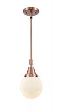  447-1S-AC-G201-6 - Beacon - 1 Light - 6 inch - Antique Copper - Mini Pendant