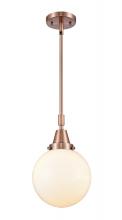  447-1S-AC-G201-8 - Beacon - 1 Light - 8 inch - Antique Copper - Mini Pendant