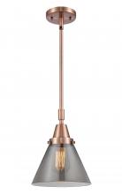 Innovations Lighting 447-1S-AC-G43-LED - Cone - 1 Light - 8 inch - Antique Copper - Mini Pendant