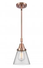  447-1S-AC-G62 - Cone - 1 Light - 6 inch - Antique Copper - Mini Pendant