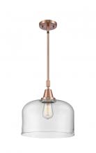  447-1S-AC-G72-L - Bell - 1 Light - 12 inch - Antique Copper - Mini Pendant