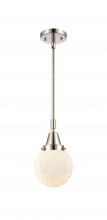  447-1S-PN-G201-6-LED - Beacon - 1 Light - 6 inch - Polished Nickel - Mini Pendant