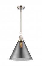  447-1S-PN-G43-L-LED - Cone - 1 Light - 12 inch - Polished Nickel - Mini Pendant